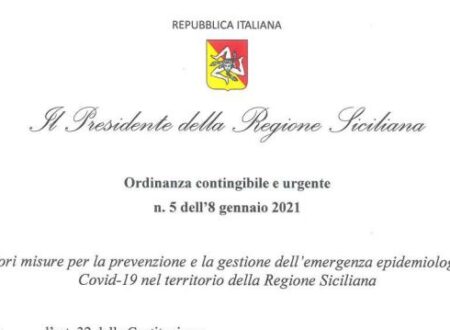 Regione Sicilia : Nuova ordinanza per contenere i contagi . Testo , Slide e Video Assessore Razza