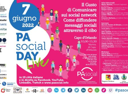 PA Social Day: il 7 giugno a Capo d’ Orlando l’ evento  “Il gusto di comunicare sui social media – Come diffondere messaggi sociali attraverso il cibo”. Video